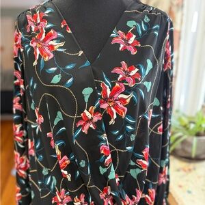 INC International Concepts Large Floral Blouse